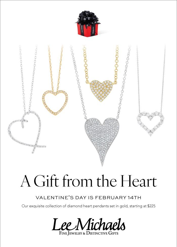 2024 Valentines Day Diamond Heart Necklaces