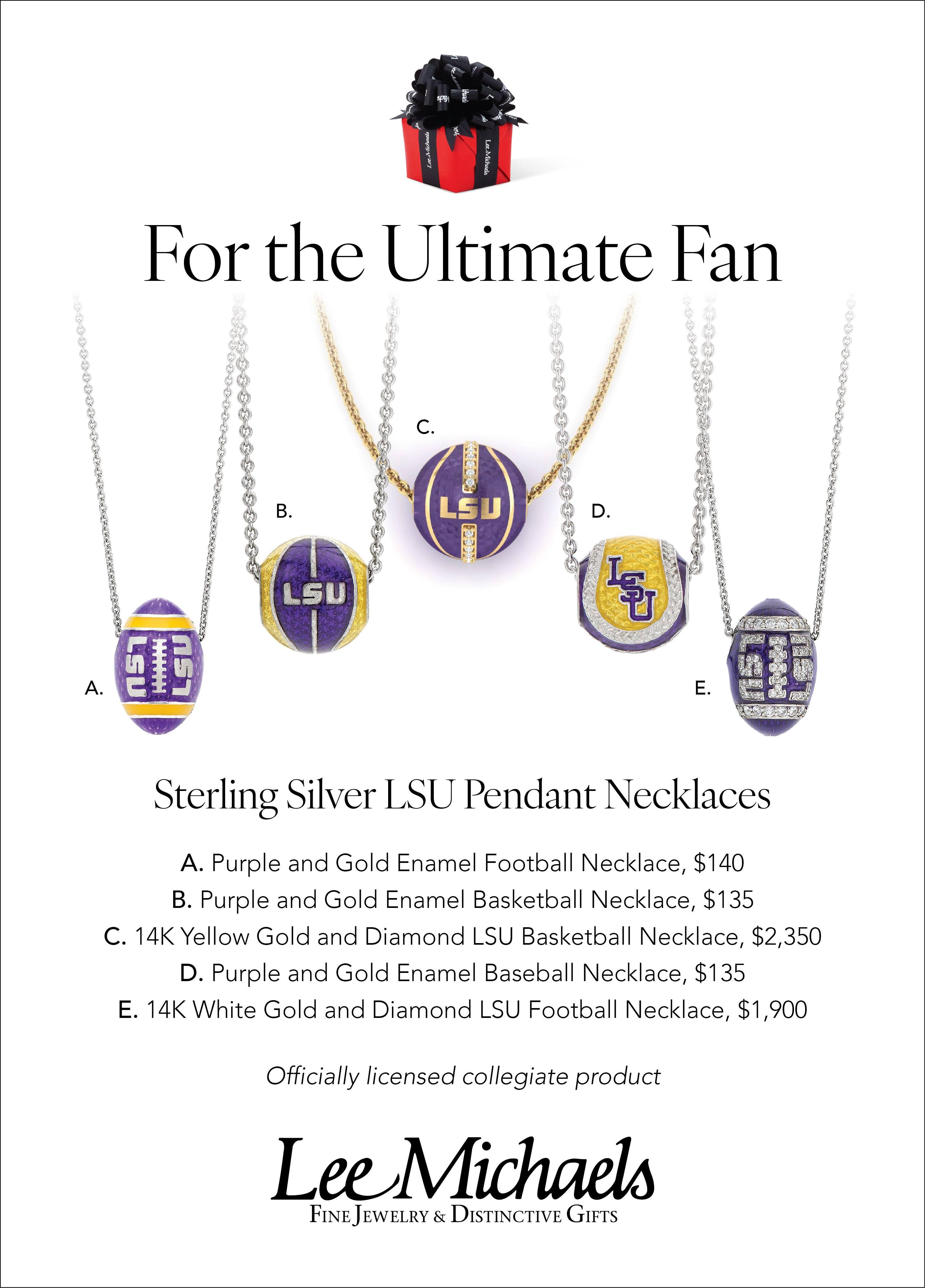 Advertised LSU Necklaces, Holiday 2023