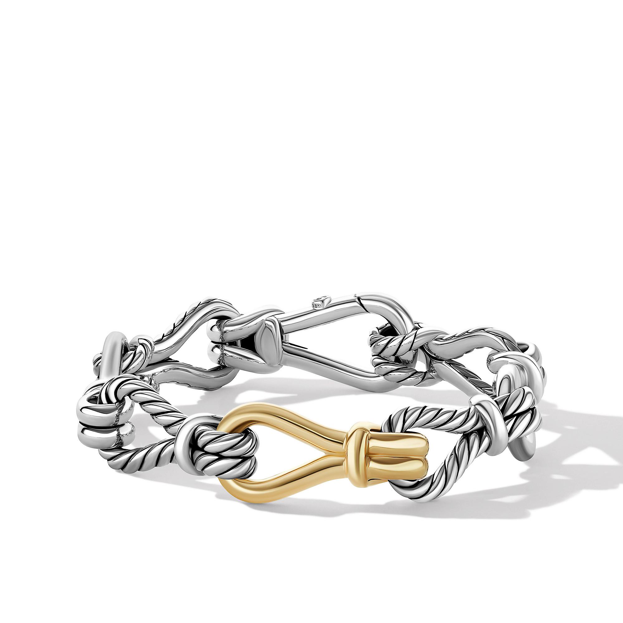 David Yurman Thoroughbred Loop Chain Bracelet with 18k Yellow Gold
