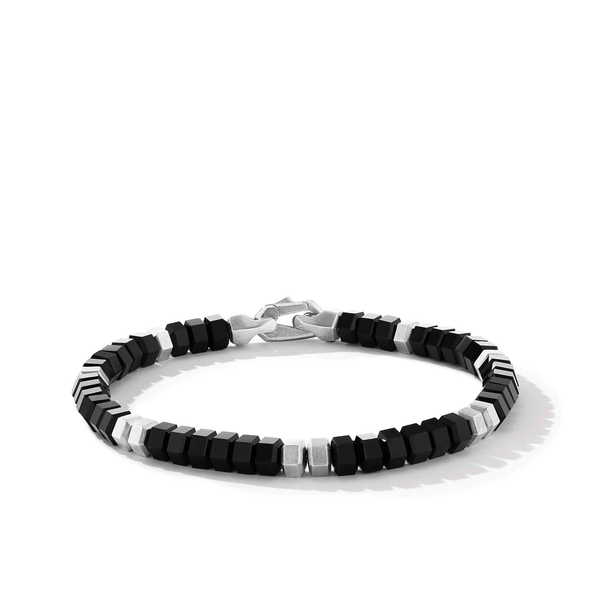 David Yurman Men's Spiritual Beads Hex Bracelet with Black Onyx