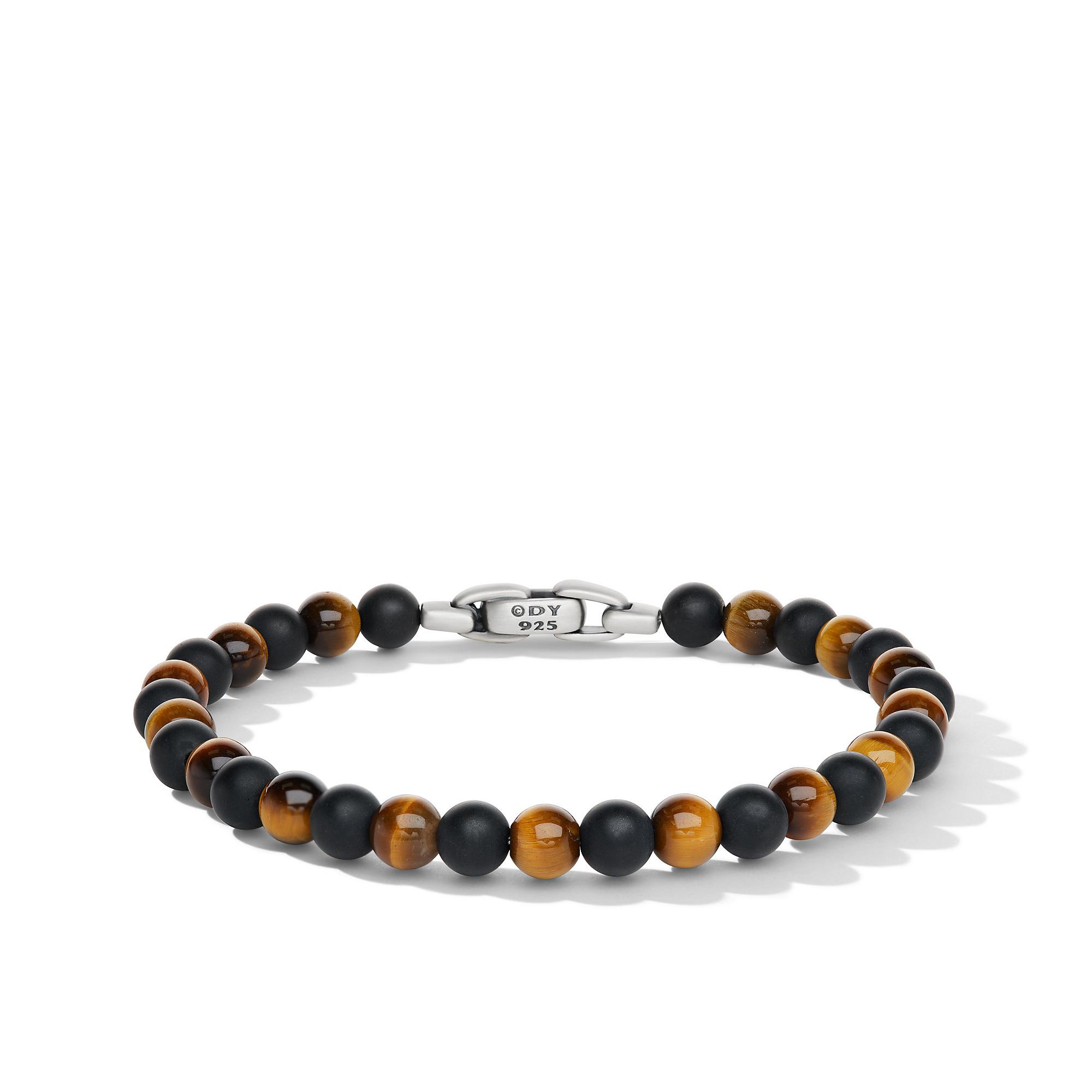 David Yurman Men's Spiritual Beads Bracelet with Black Onyx and Tiger's Eye