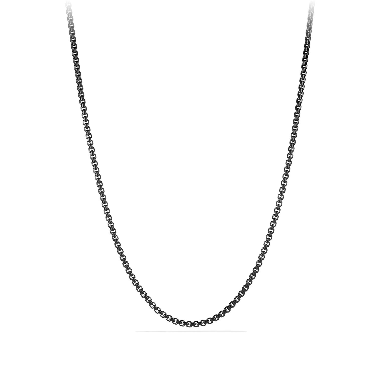 David Yurman Men's Black Box Chain Necklace, 4mm