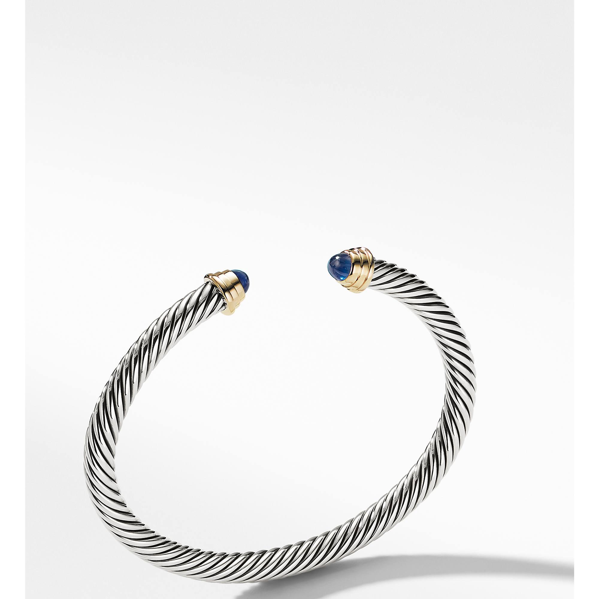 David Yurman Cable Kid's Birthstone Bracelet with Sapphires