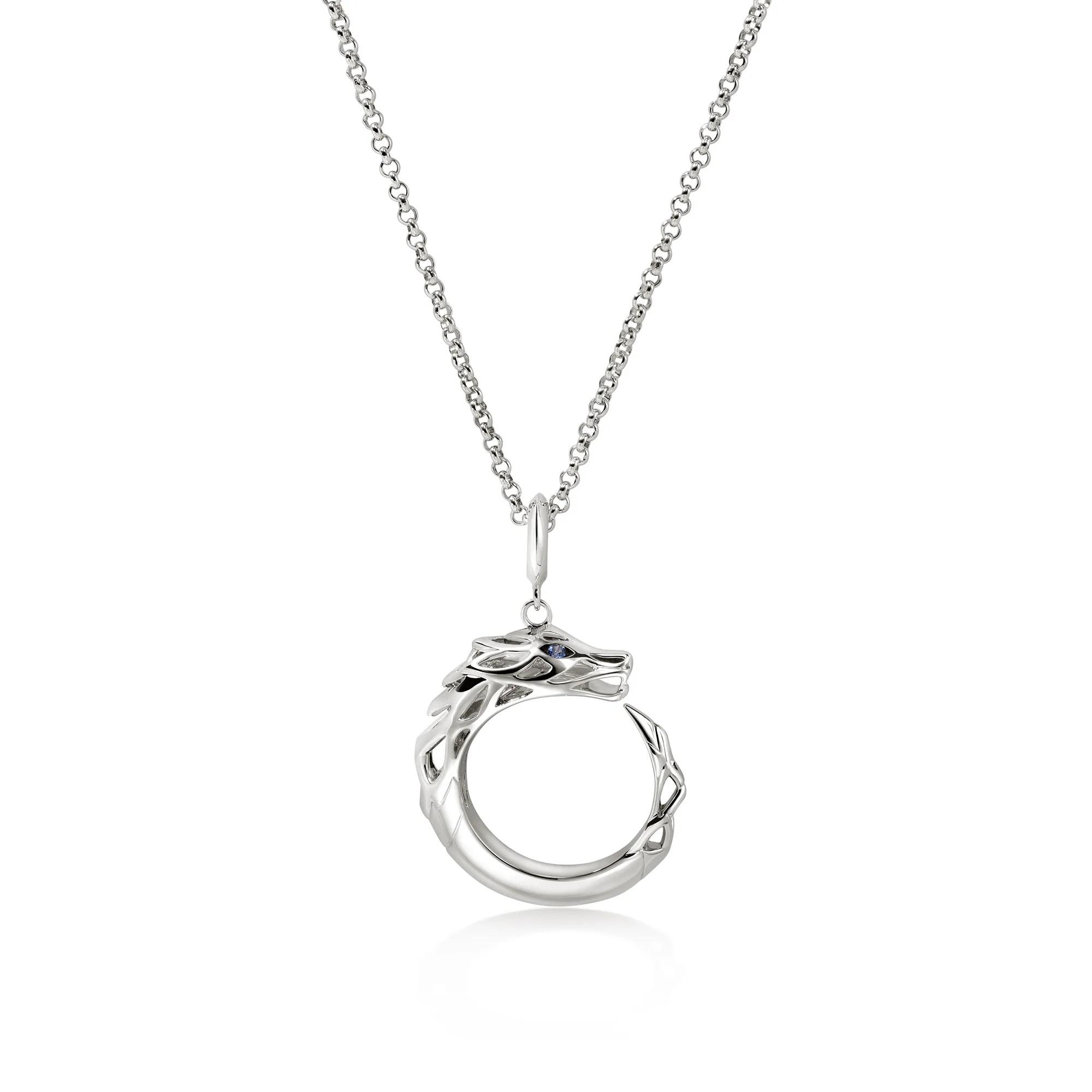 John Hardy Naga Sterling Silver Circle Pendant Necklace