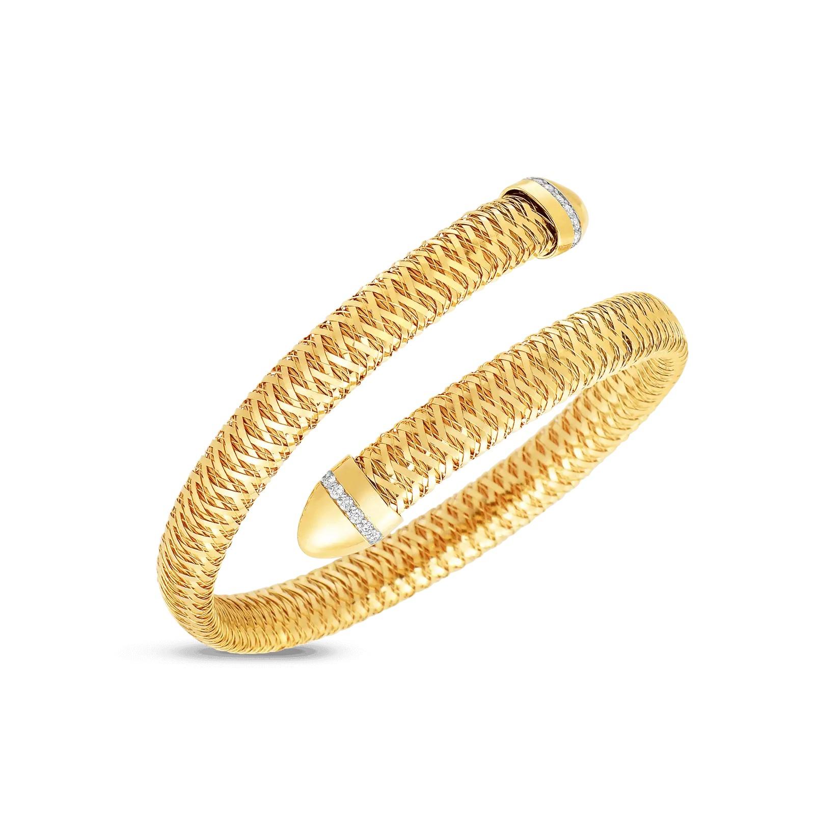 Roberto Coin Primavera Yellow Gold Flexible Bracelet