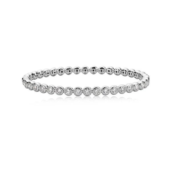 Charles Krypell Diamond Bubble Bangle in White Gold
