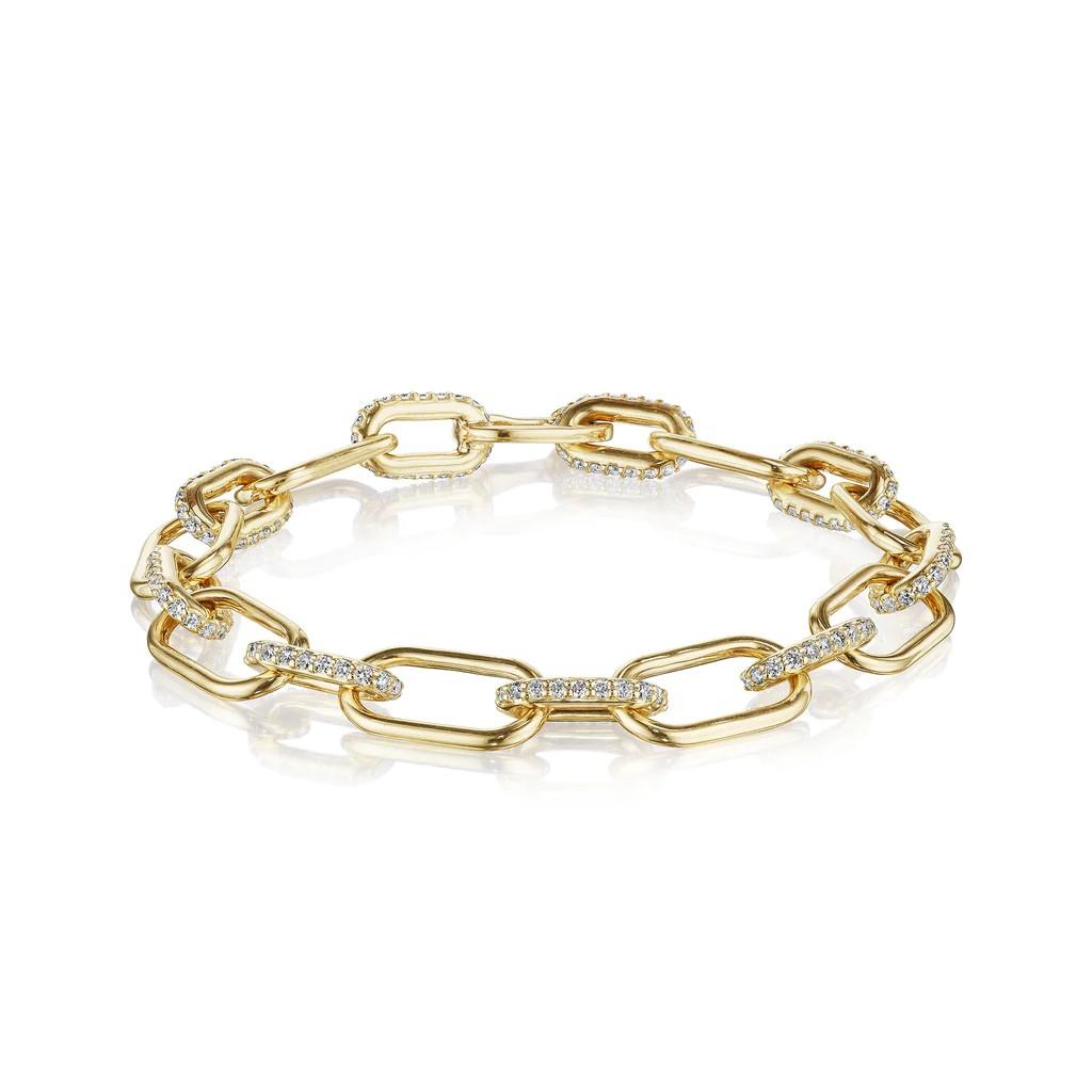 Penny Preville Yellow Gold Diamond Link Bracelet