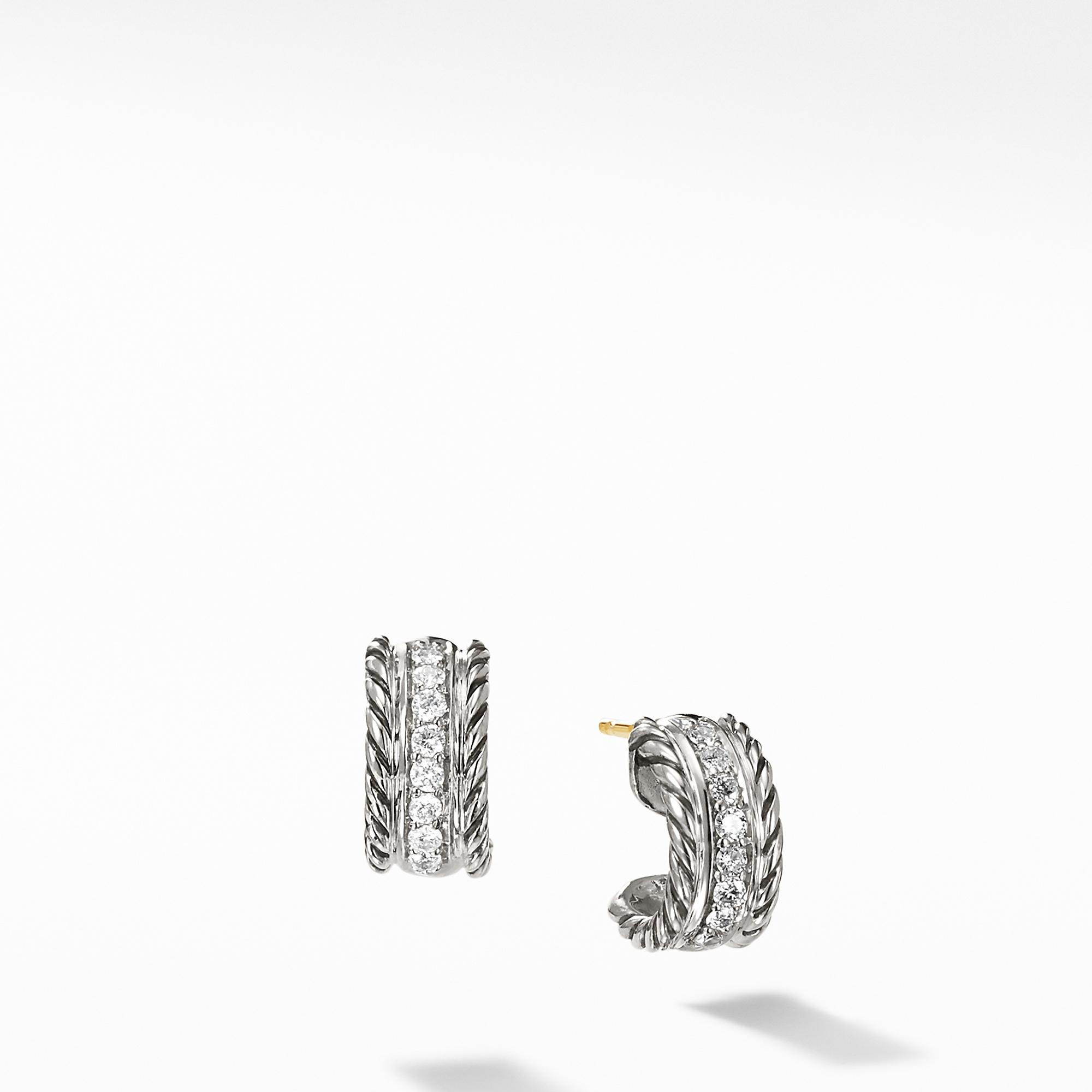 David Yurman Cable Classics Collection Earrings with Diamonds