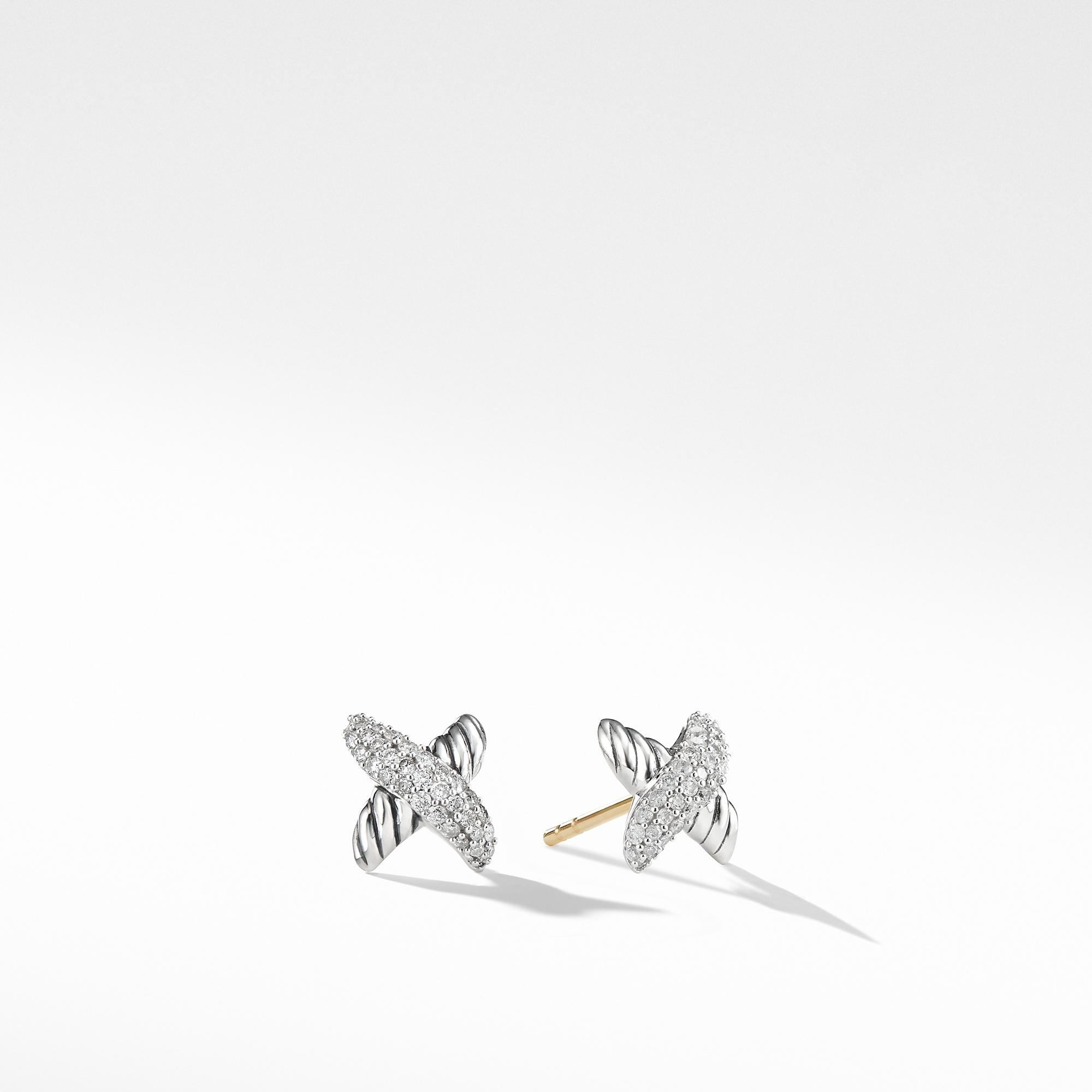 David Yurman X Earrings with Diamonds