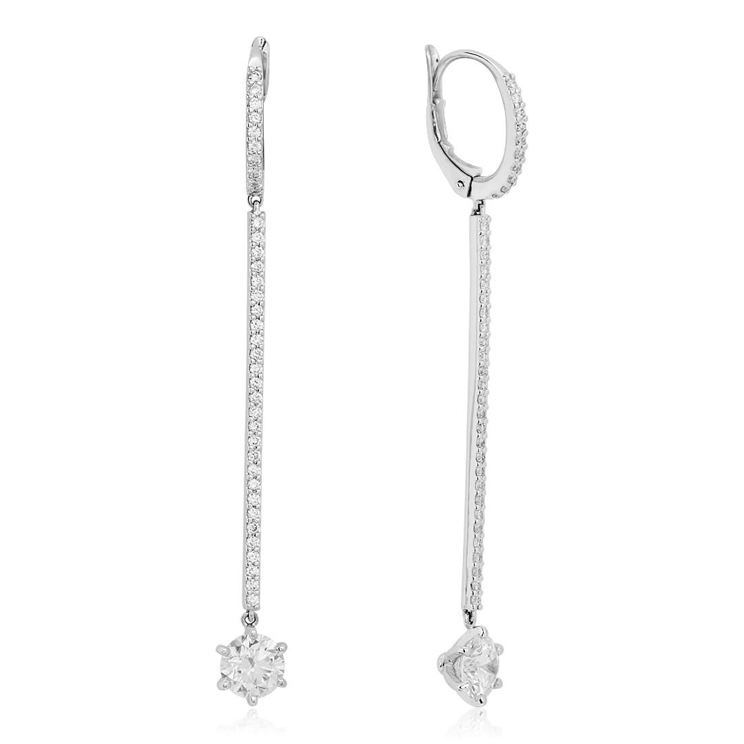 Roberto Coin White Gold Matchstick Earrings