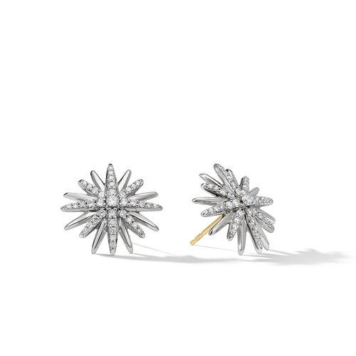 David Yurman Starburst Stud Earrings with Pave Diamonds