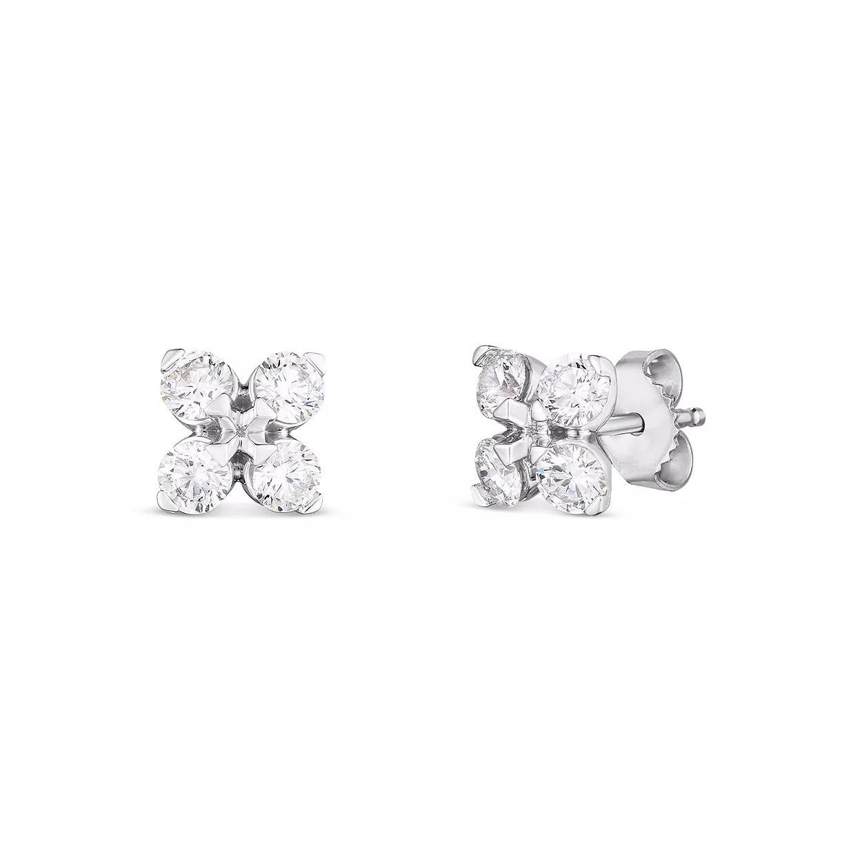 Roberto Coin White Gold Small Love in Verona Stud Earrings