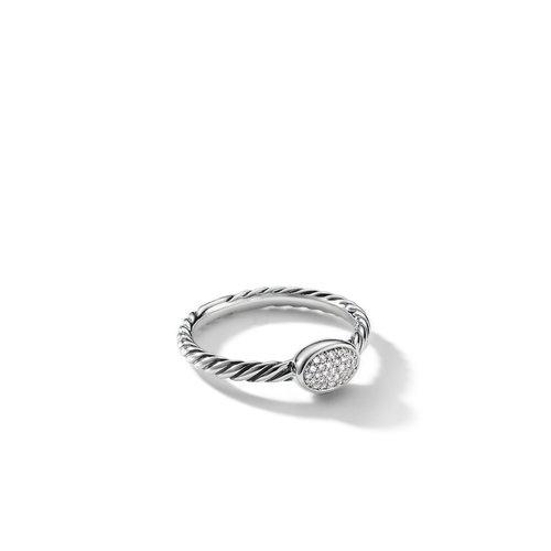 David Yurman Petite Pave Oval Ring with Diamonds