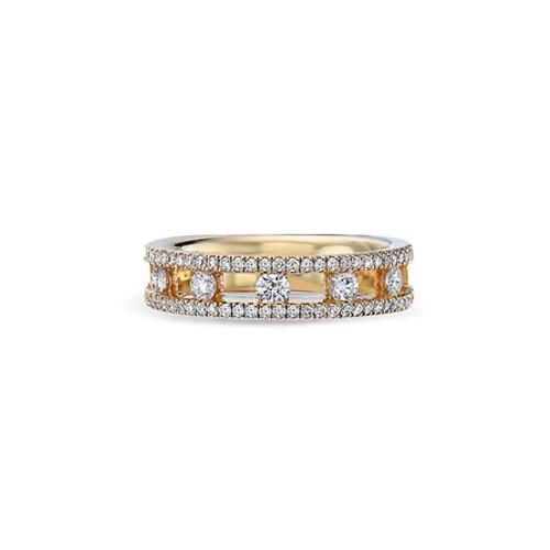 Charles Krypell Yellow Gold Diamond Air Band
