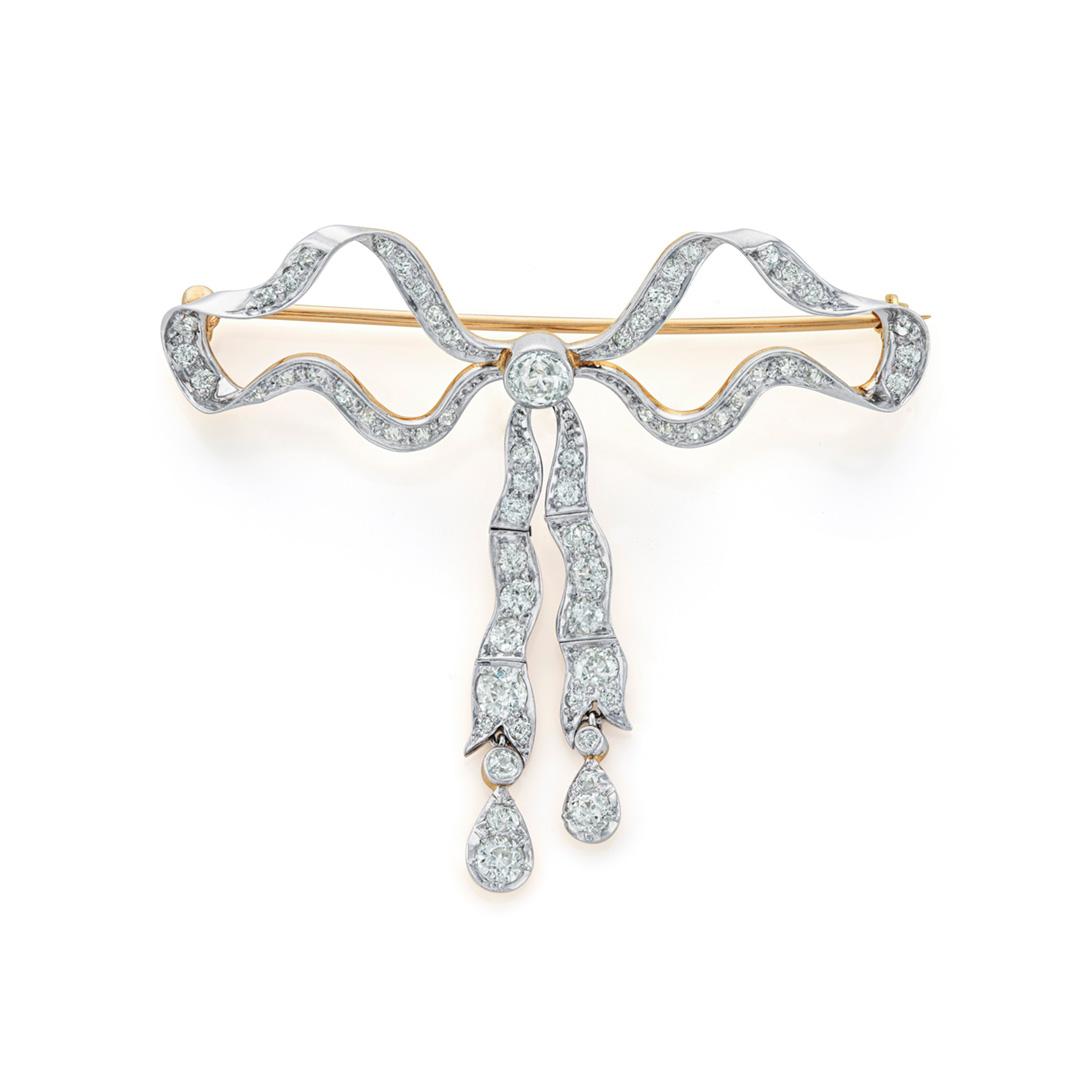 Estate Collection Edwardian Diamond Bow Pin