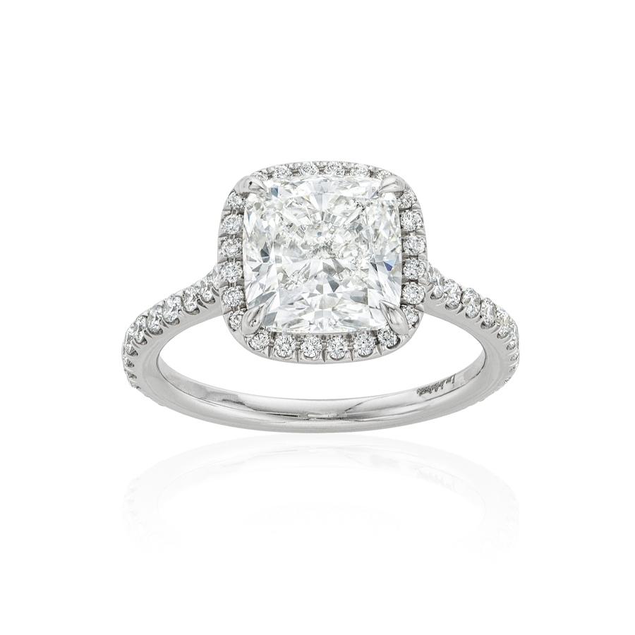 3.50 CT Cushion Cut Diamond Engagement Ring