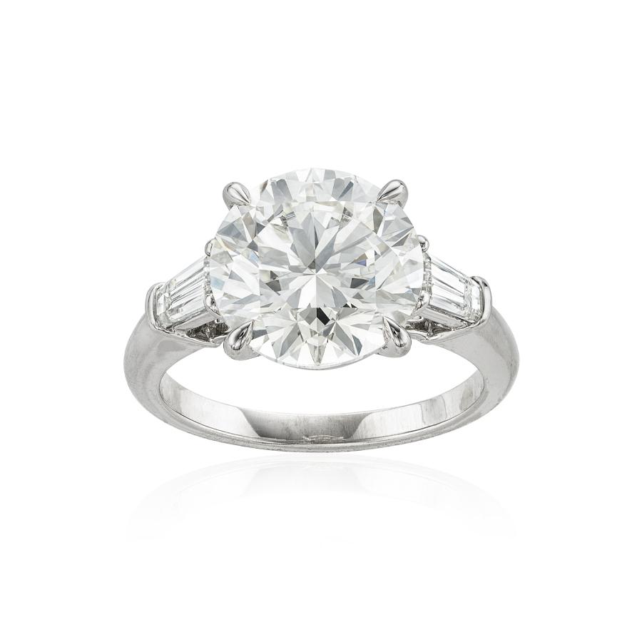5.01 CT Round Diamond Engagement Ring 0
