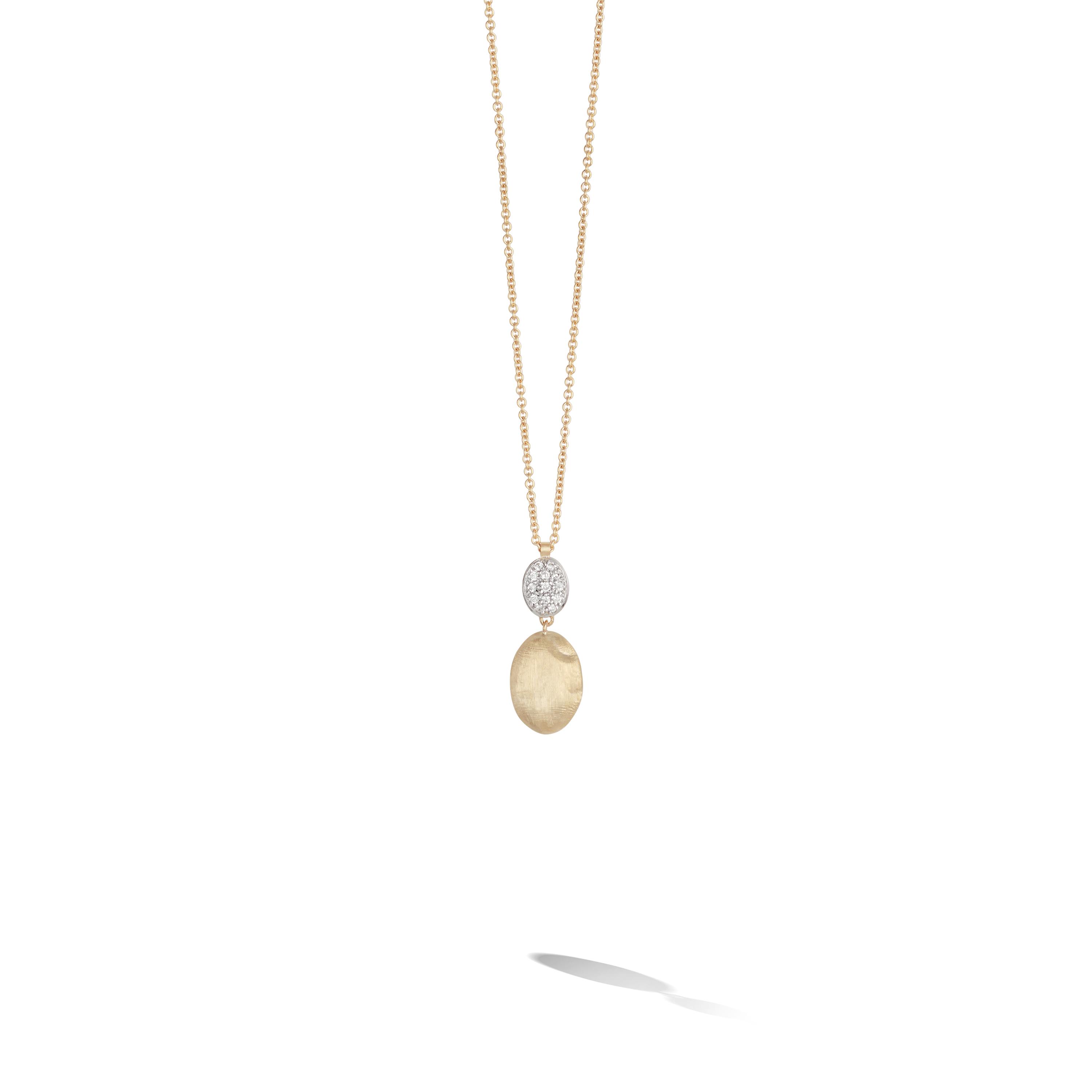 Marco Bicego Siviglia Double Drop Diamond Pendant Necklace