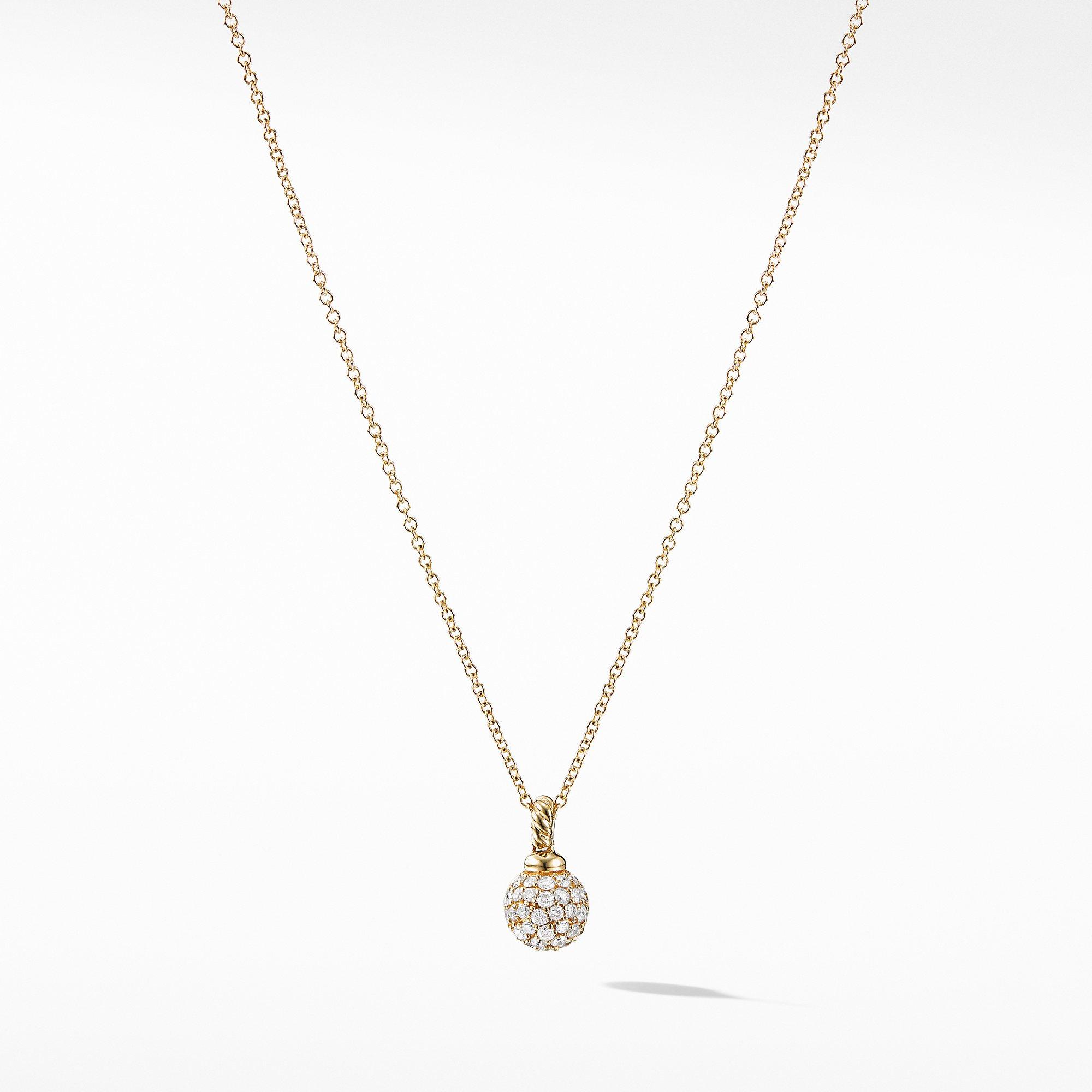 David Yurman Solari Pave Pendant Necklace with Diamonds in 18k Gold