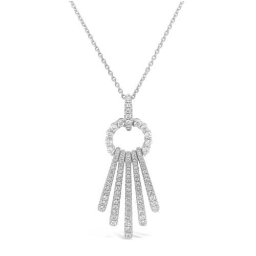 Charles Krypell Diamond Classic Sunset Pendant Necklace