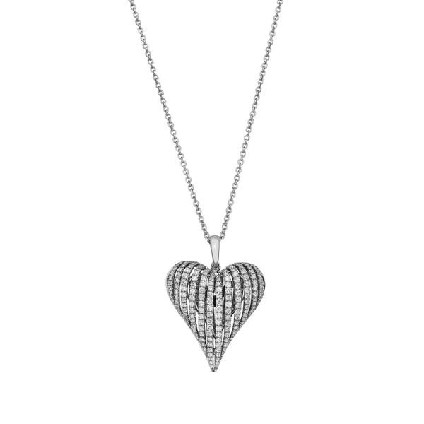 Charles Krypell Small Diamond Angel Heart Necklace