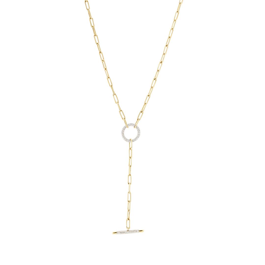 Diamond Toggle Lariat Necklace