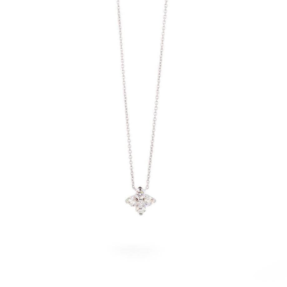 Roberto Coin Love in Verona Small White Gold Diamond Necklace