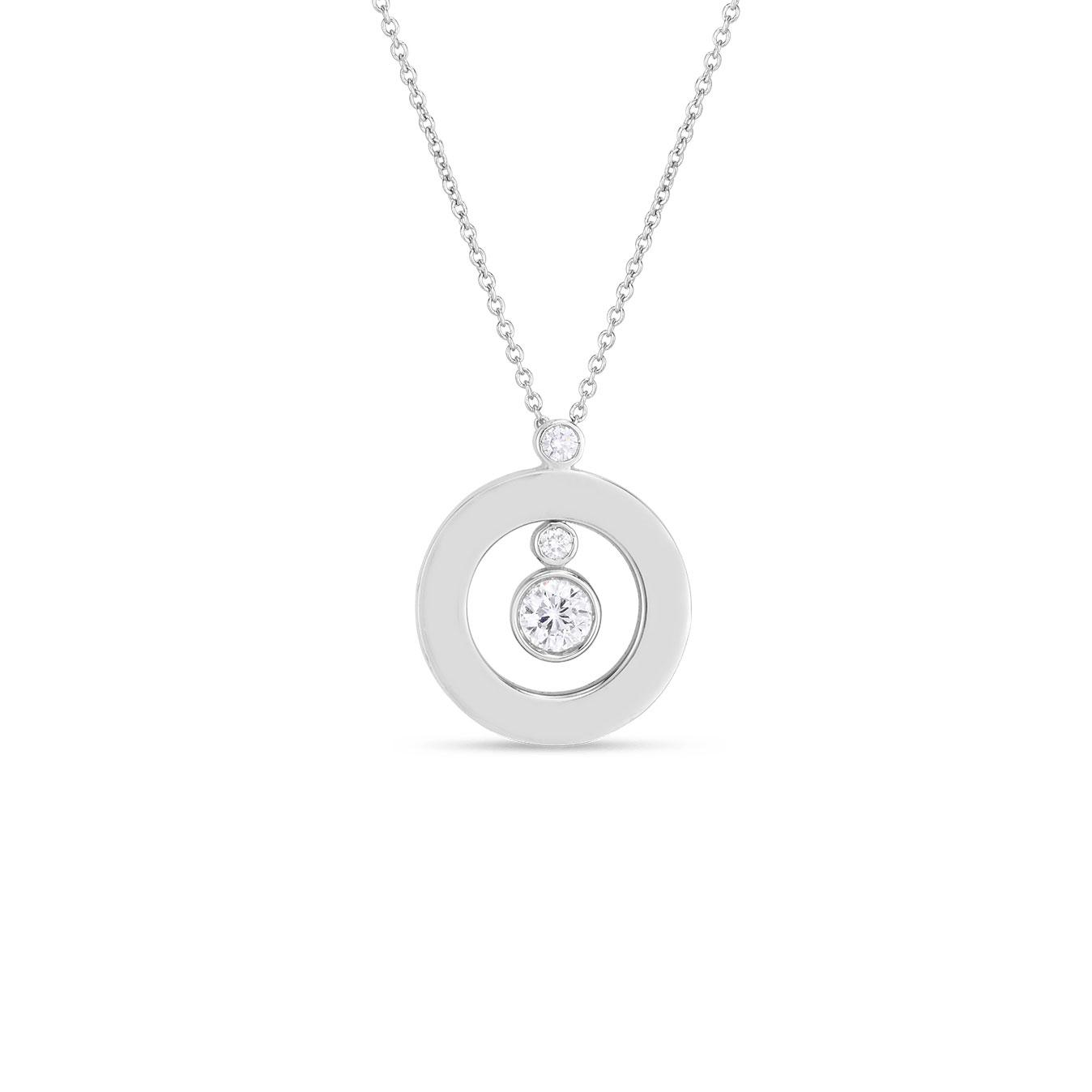 Roberto Coin Cento Shiny Mini O Diamond Pendant Necklace