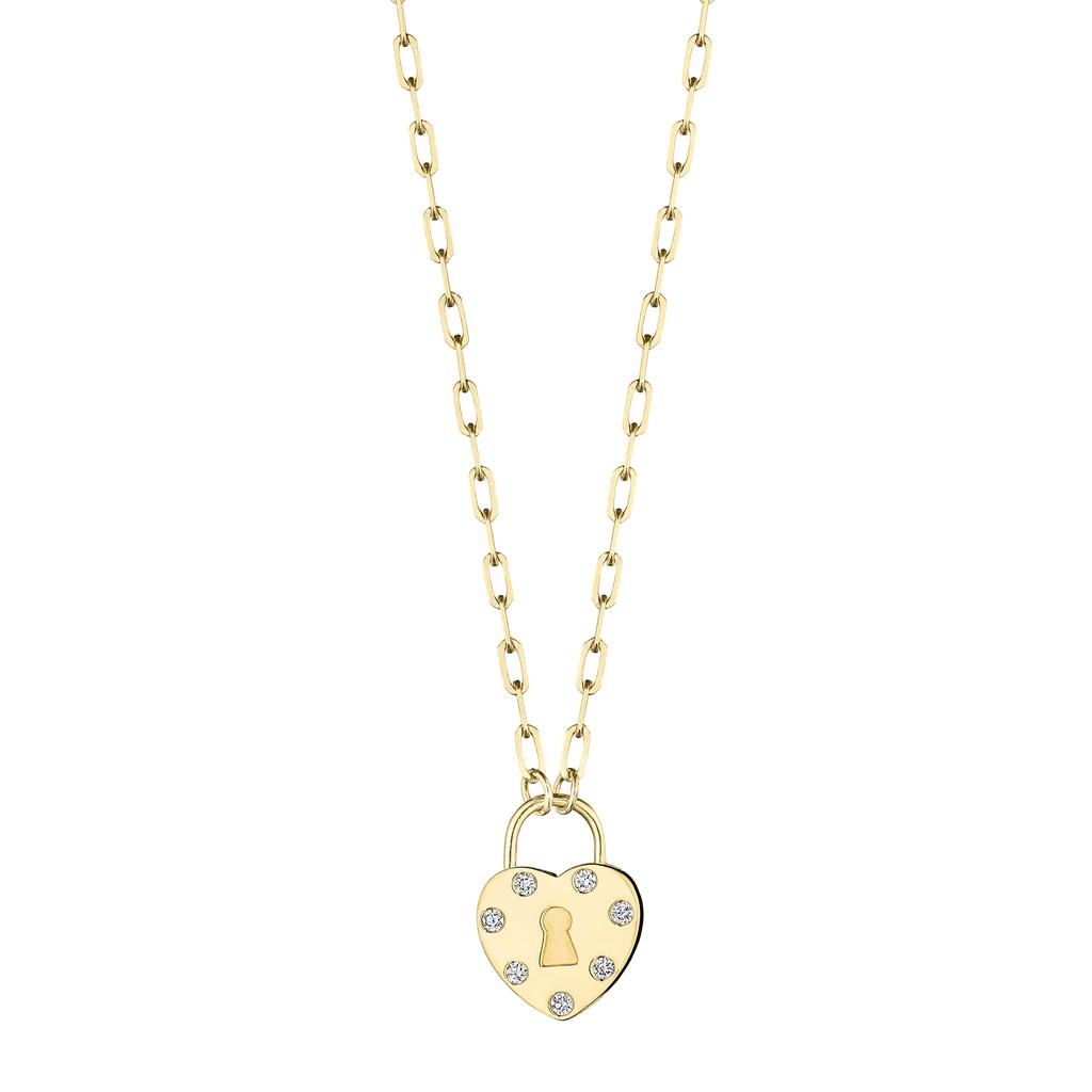 Penny Preville Heart Padlock Link Necklace