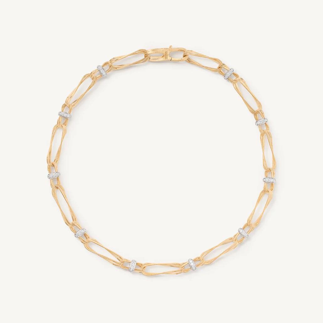 Marco Bicego Marrakech Onde Twisted Double Coil Link Necklace with Diamonds