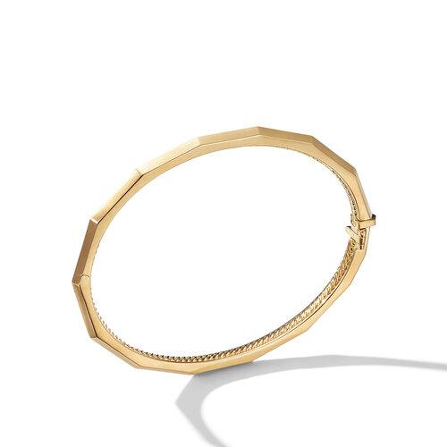 David Yurman Stax Single Row Faceted Bracelet in 18k Gold, 3mm