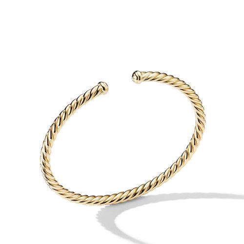 David Yurman Petite Precious Cable Bracelet in Gold