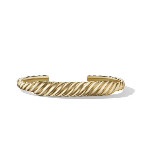 David Yurman 9mm Sculpted Cable Contour Bracelet in Yellow Gold