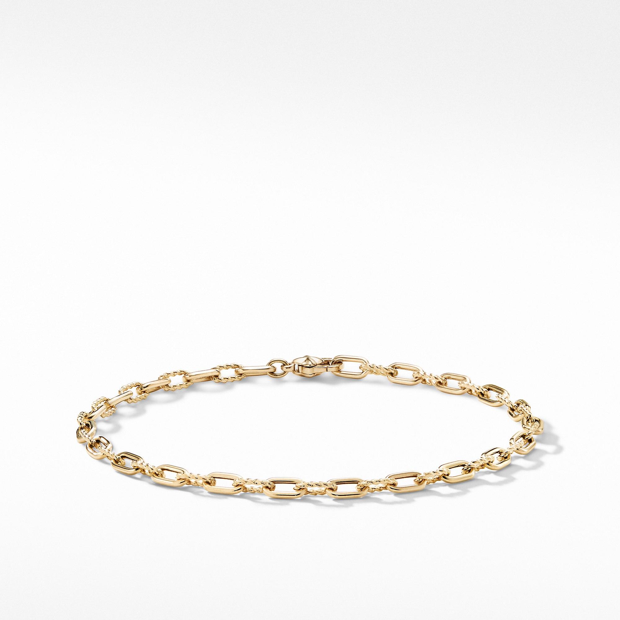 David Yurman DY Madison Thin Chain Link Bracelet in 18k Gold