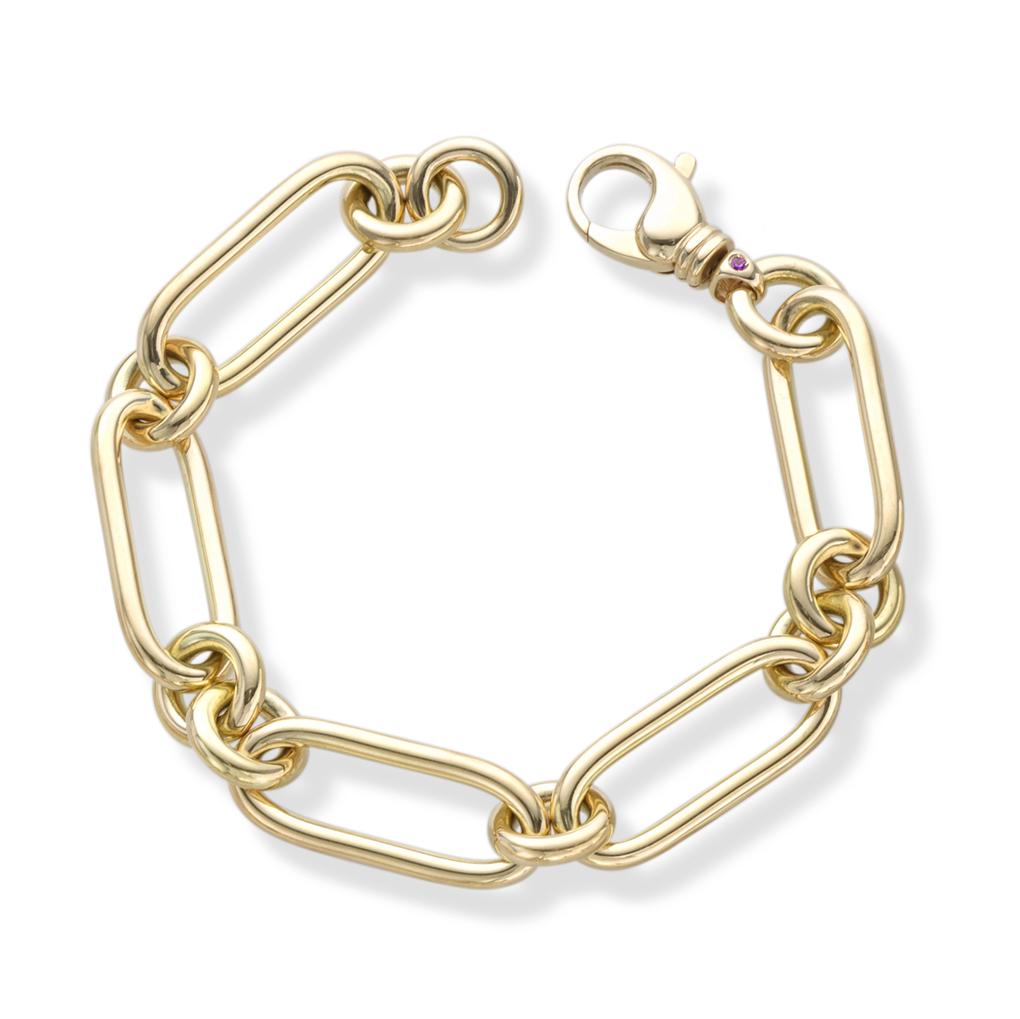 Roberto Coin Oro Link Bracelet | Front View 
