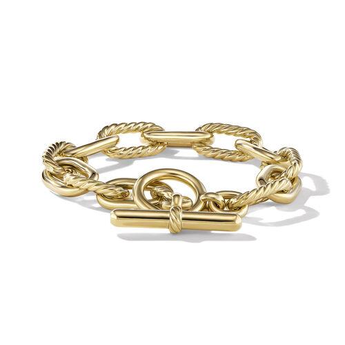 David Yurman DY Madison Toggle Chain Bracelet in 18k Yellow Gold, size medium