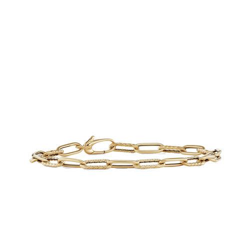 David Yurman DY Madison Modern Chain Bracelet in 18k Yellow Gold, size medium