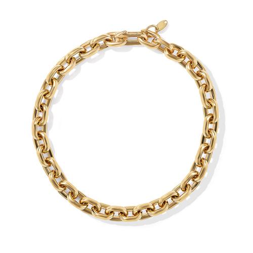 David Yurman Men's Deco Chain Link Bracelet in 18k Yellow Gold
