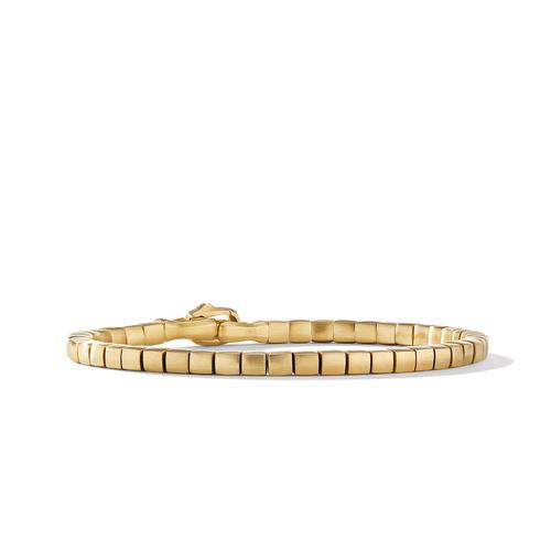 David Yurman Men's Spiritual Beads Cushion Bracelet with 18k Yellow Gold