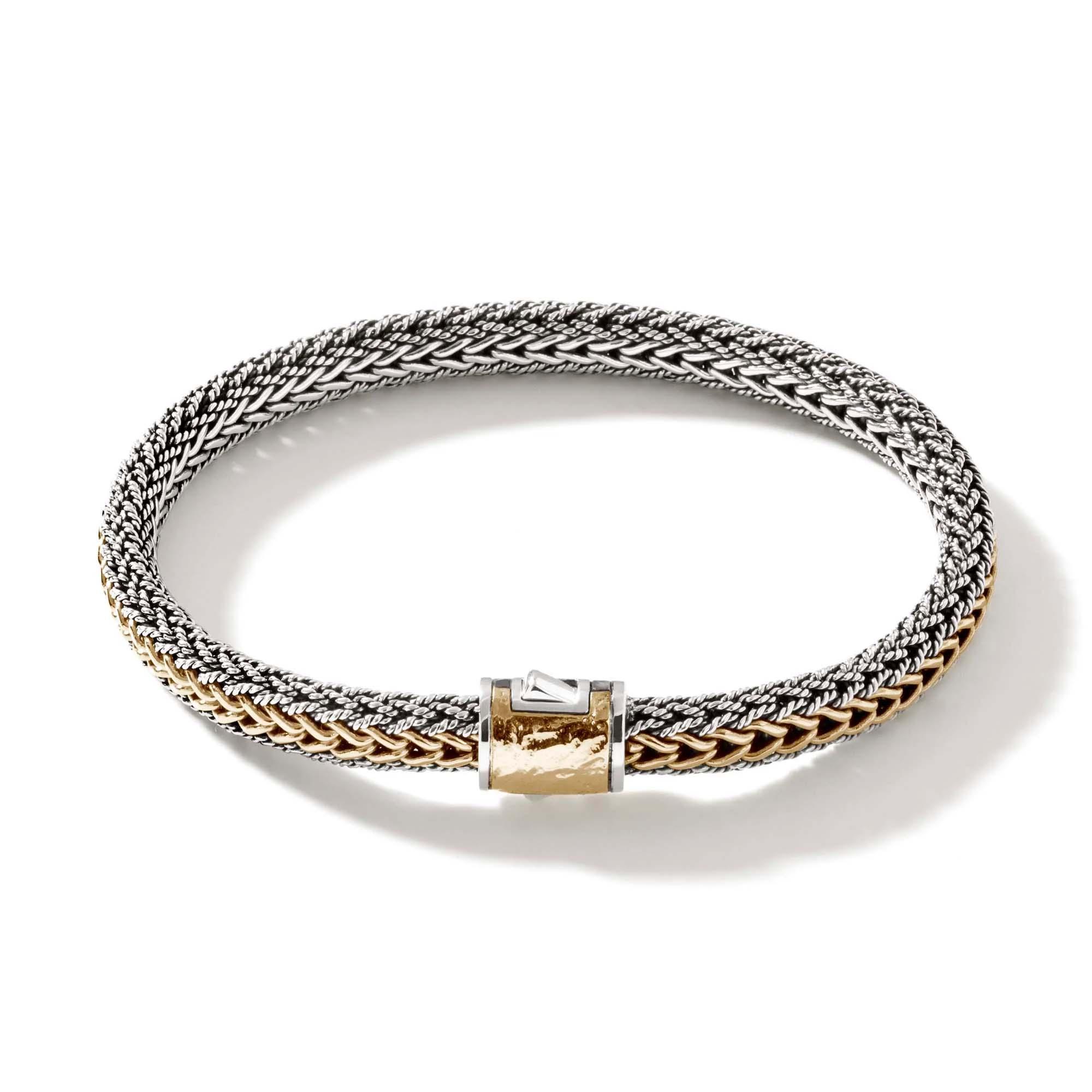 John Hardy Icon Bracelet in Reversible Sterling Silver and Yellow Gold