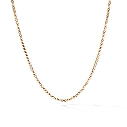 David Yurman Box Chain Necklace in 18k Yellow Gold, 36 inches