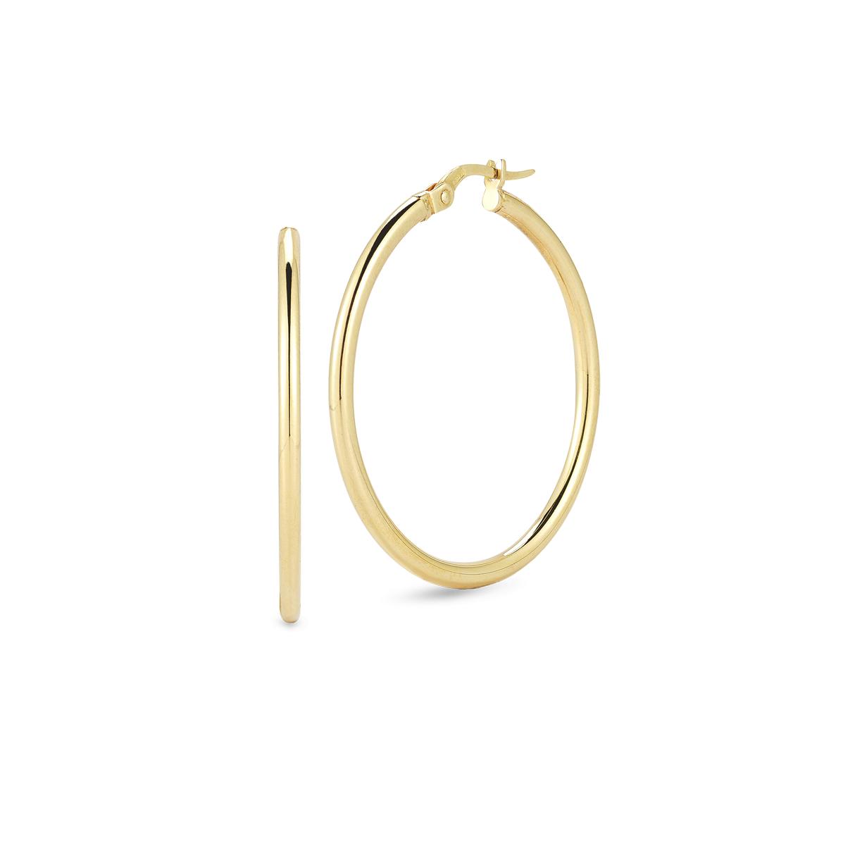 Roberto Coin Medium Gold Hoop Earrings