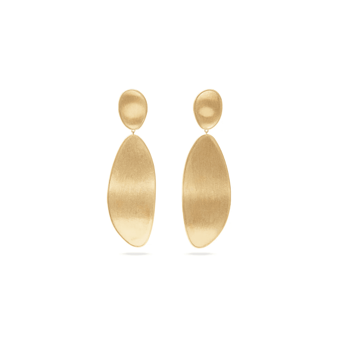 Marco Bicego Lunaria Collection 18K Yellow Gold Elongated Double Drop Earrings 0