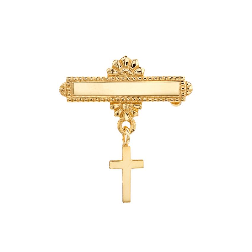 Child's Gold Cross Pin