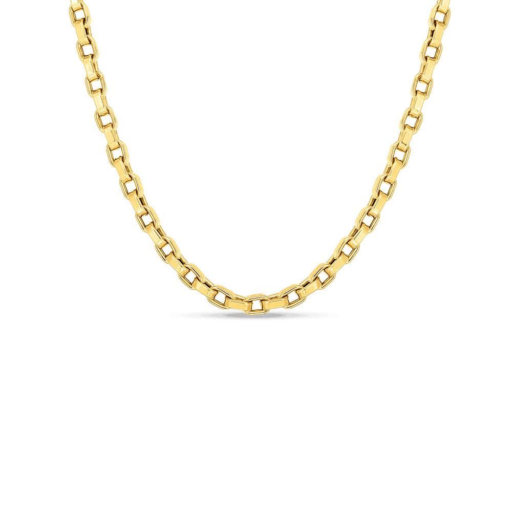 Roberto Coin 18K Polished Square Link Necklace