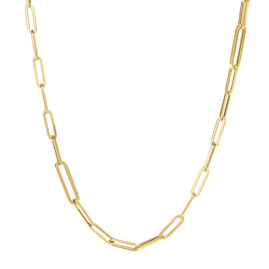 Roberto Coin 18k Yellow Gold 34 Inch Paperclip Link Chain Necklace 0