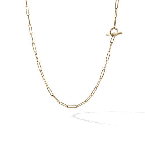 David Yurman DY Madison Elongated Chain Toggle Necklace in 18k Yellow Gold, 18 inches