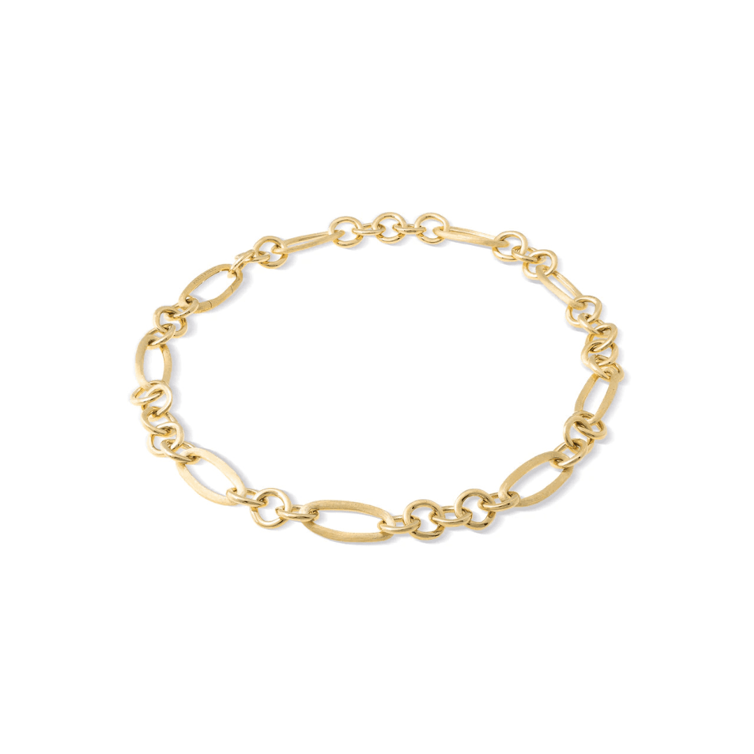 Marco Bicego Jaipur Link Collection 18K Yellow Gold Mixed Link Necklace