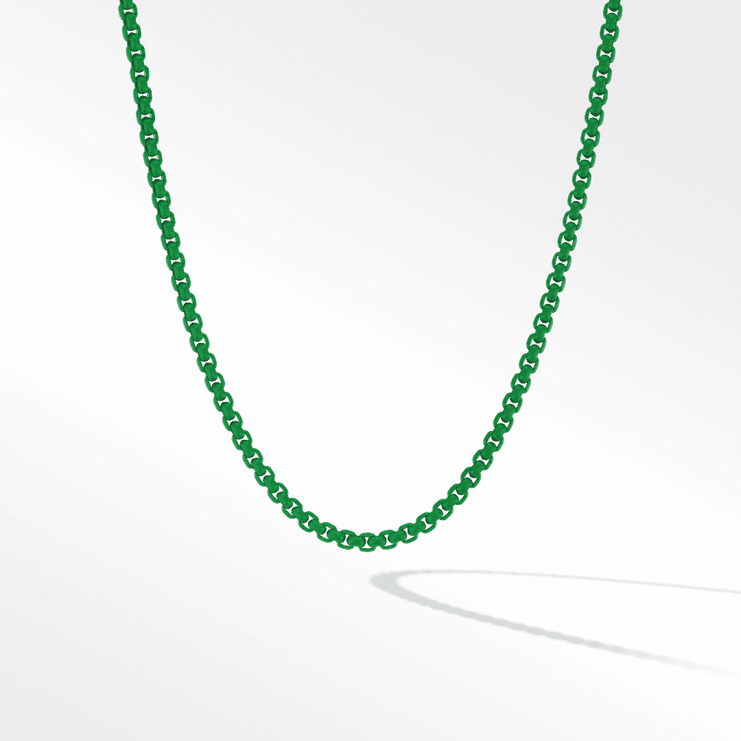David Yurman Bel Aire Chain Necklace in Emerald Green