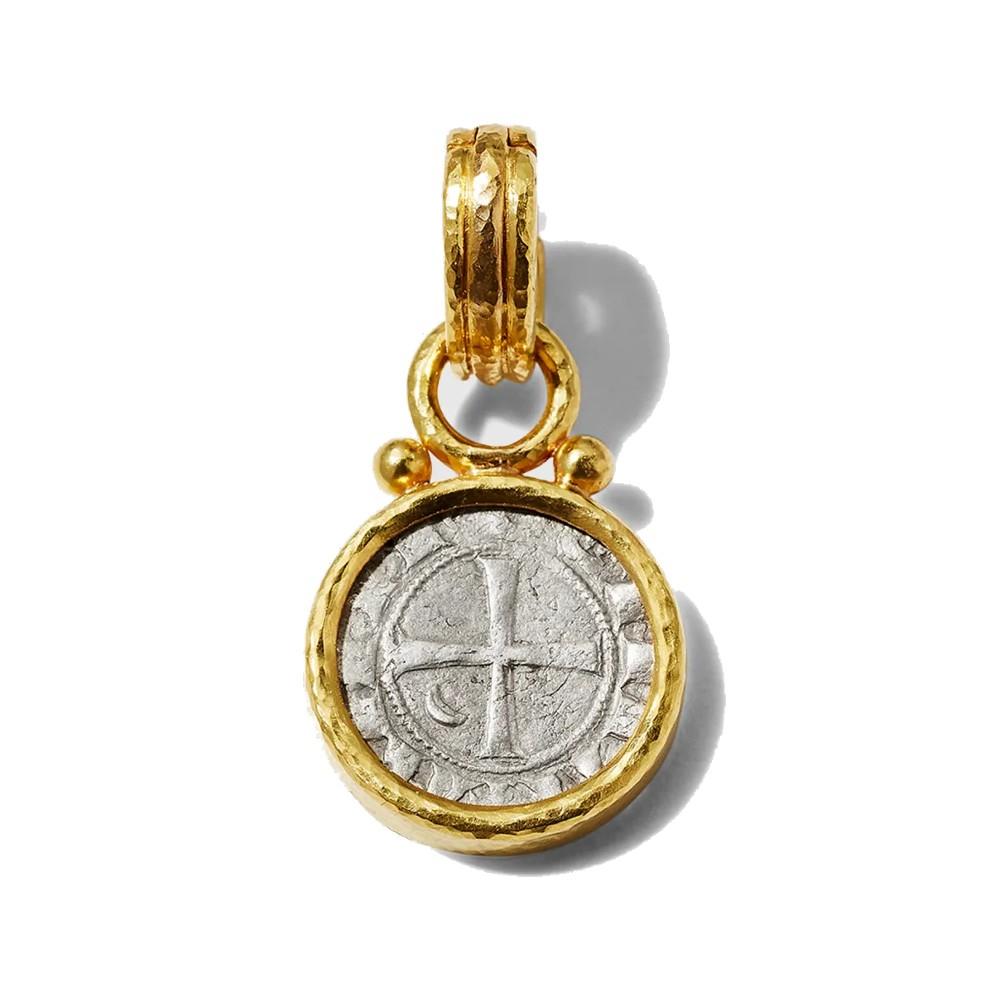 Elizabeth Locke Crusader Silver Coin Pendant